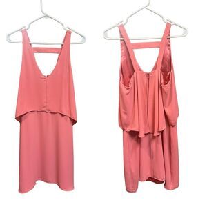 NWT WHBM dress Size XS Shift Tea Rose Light Flow halter straps summer cocktail